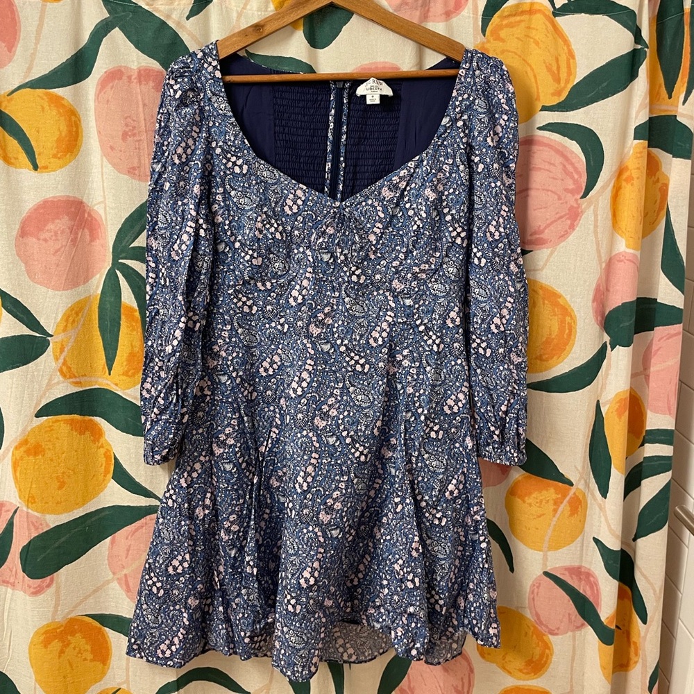 J. Crew Liberty print Blue Floral dress